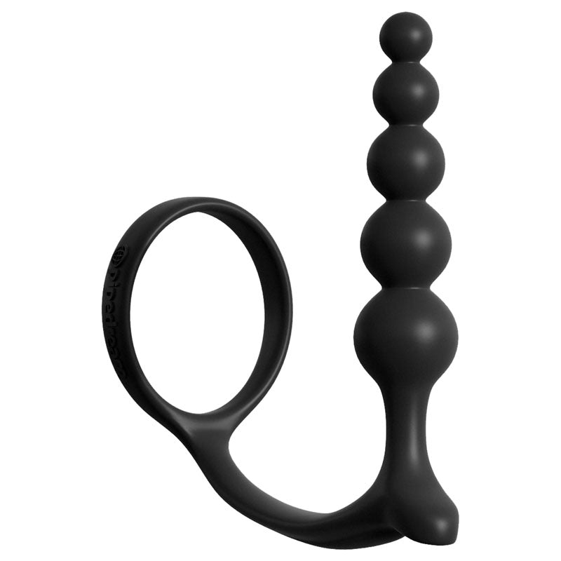 Anal Fantasy Collection Ass-Gasm Cockring Anal Beads -  Cock Ring with Anal Plug