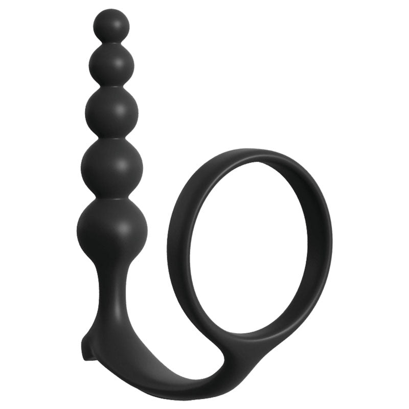 Anal Fantasy Collection Ass-Gasm Cockring Anal Beads -  Cock Ring with Anal Plug