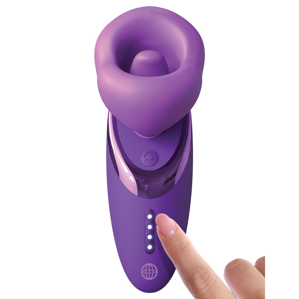 Fantasy For Her Pleasure Sucker -  USB Rechargeable Sucking, Licking & Vibrating Stimulator