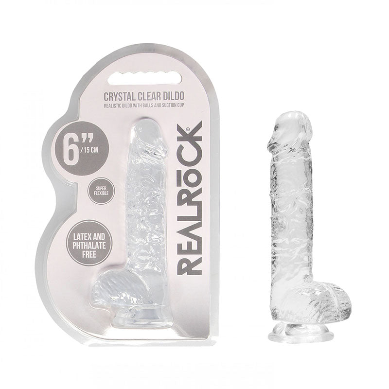 REALROCK 6'' Realistic Dildo With Balls -  15.2 cm Dong