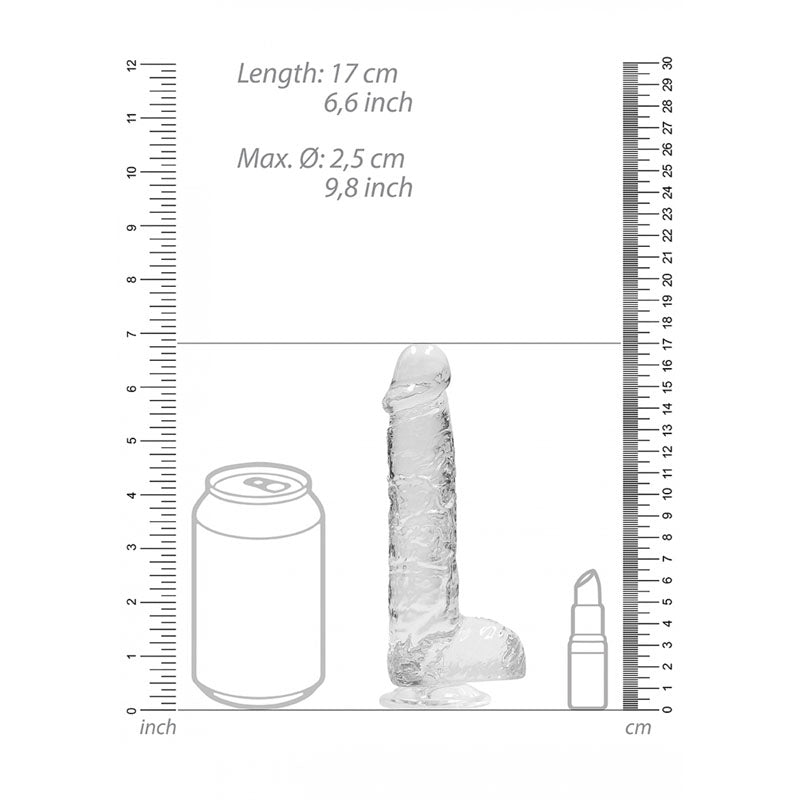 REALROCK 6'' Realistic Dildo With Balls -  15.2 cm Dong