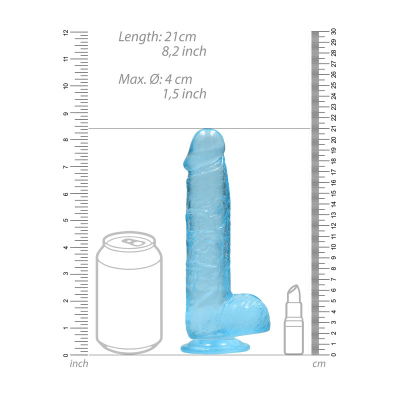 REALROCK 8'' Realistic Dildo With Balls -  20.3 cm Dong