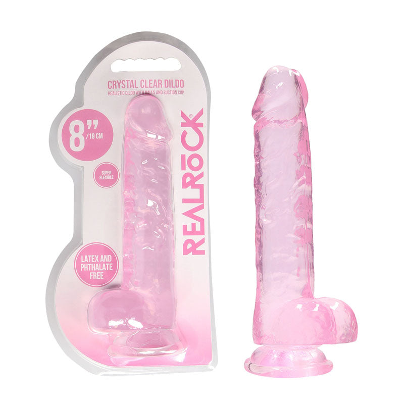 REALROCK 8'' Realistic Dildo With Balls -  20.3 cm Dong
