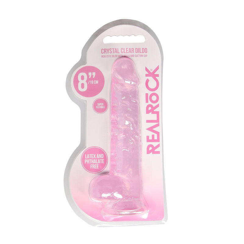 REALROCK 8'' Realistic Dildo With Balls -  20.3 cm Dong