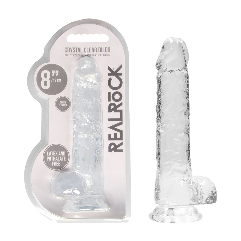 REALROCK 8'' Realistic Dildo With Balls -  20.3 cm Dong