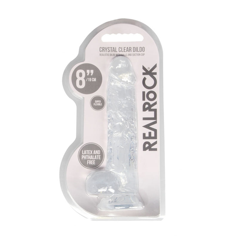 REALROCK 8'' Realistic Dildo With Balls -  20.3 cm Dong