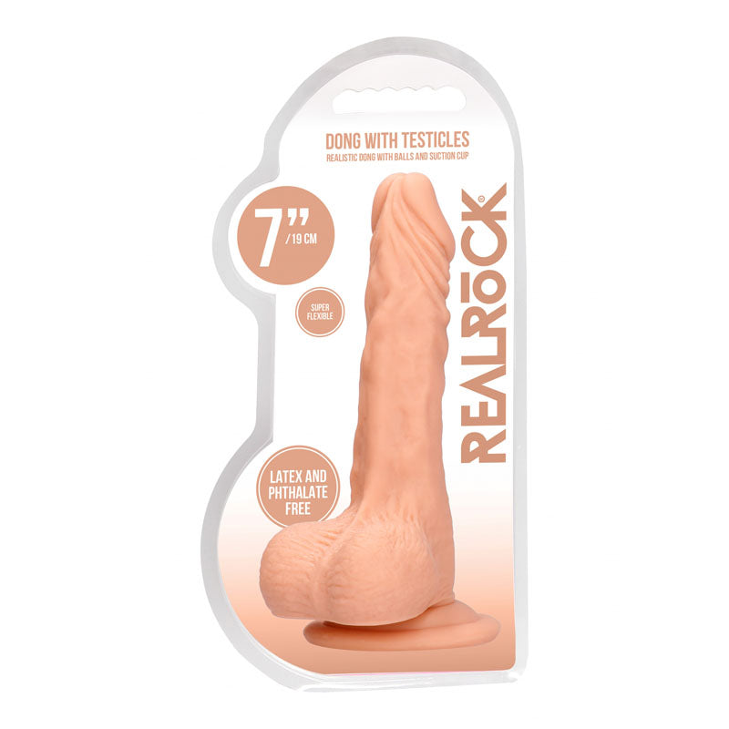REALROCK 7'' Realistic Dildo With Balls -  17.8 cm Dong