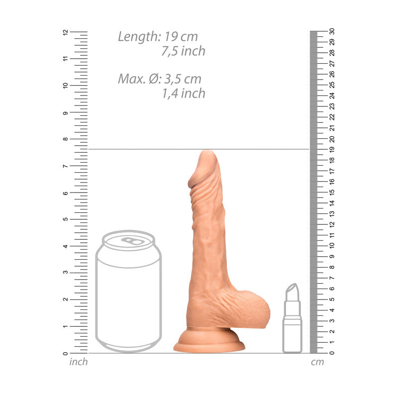 REALROCK 7'' Realistic Dildo With Balls -  17.8 cm Dong