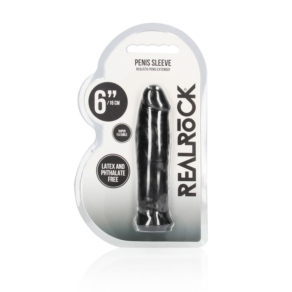 REALROCK 6'' Realistic Penis Sleeve -  -  15.2 cm Penis Extension Sleeve