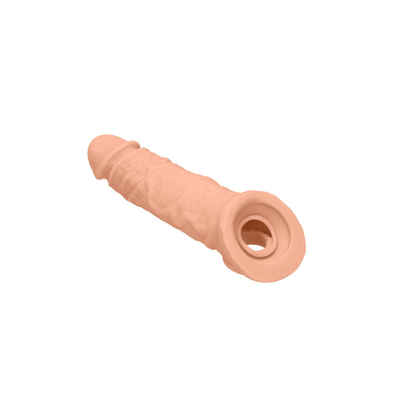 REALROCK 8'' Realistic Penis Extender with Rings -  20.3 cm Penis Extension Sleeve