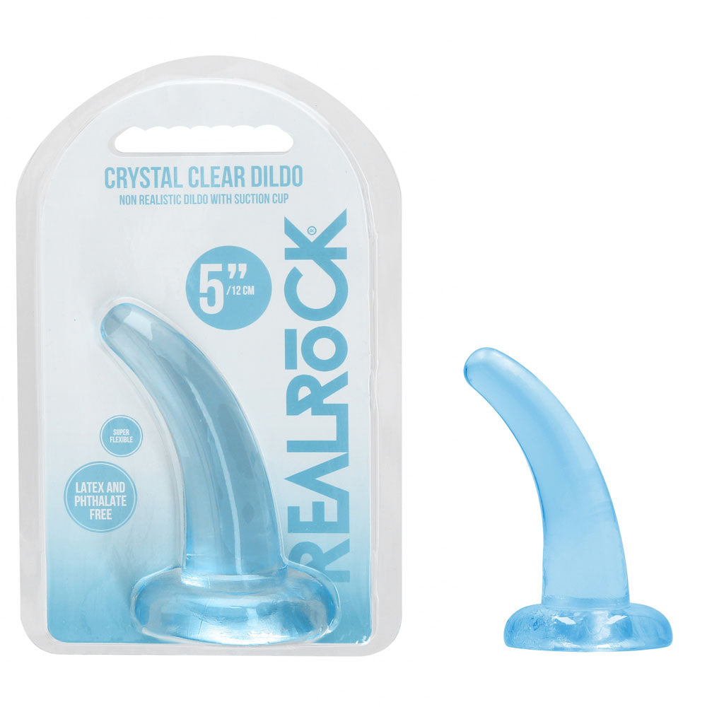 REALROCK Non Realistic Dildo With Suction Cup - 11.5 cm -  -  11.5 cm Curved Pegging Dong