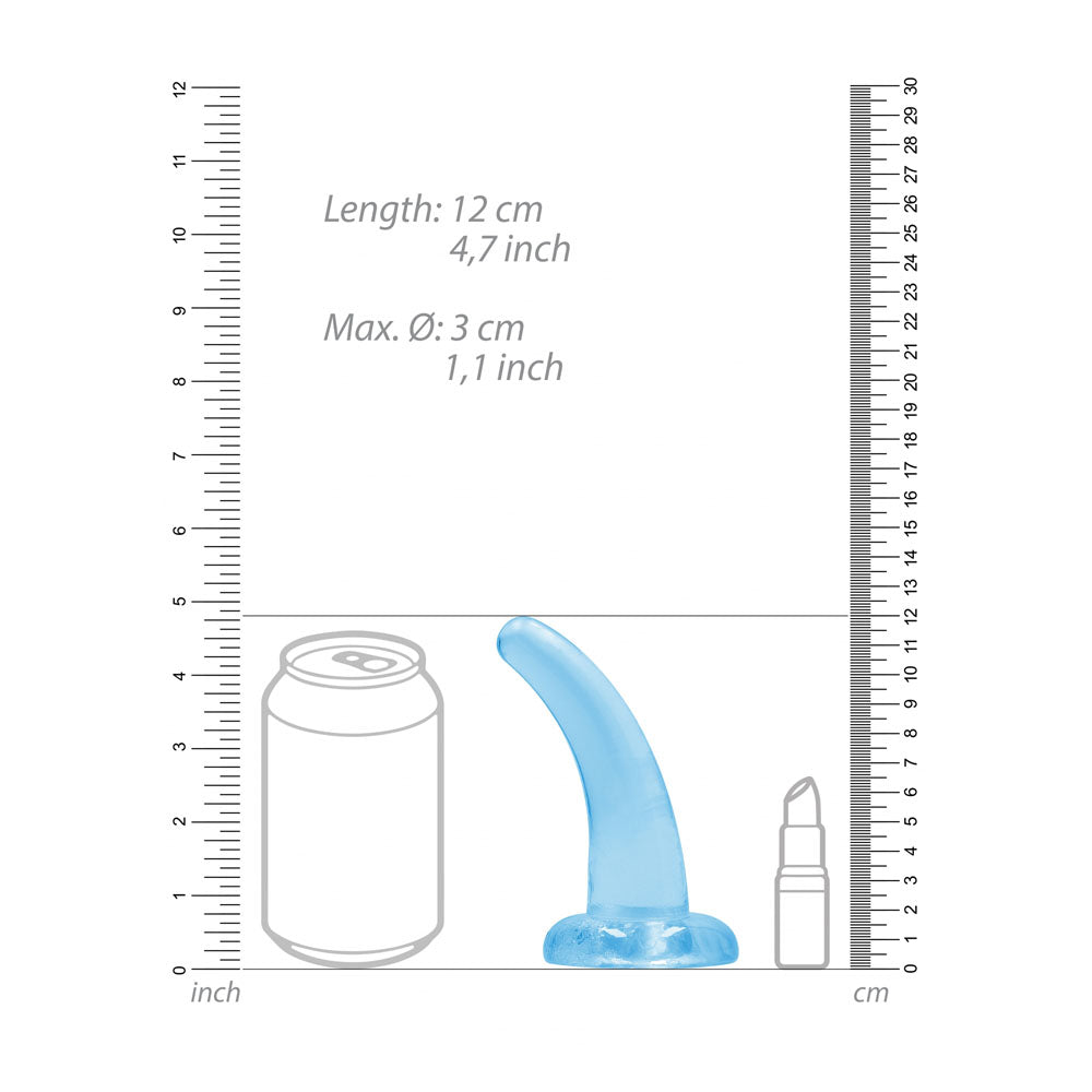 REALROCK Non Realistic Dildo With Suction Cup - 11.5 cm -  -  11.5 cm Curved Pegging Dong