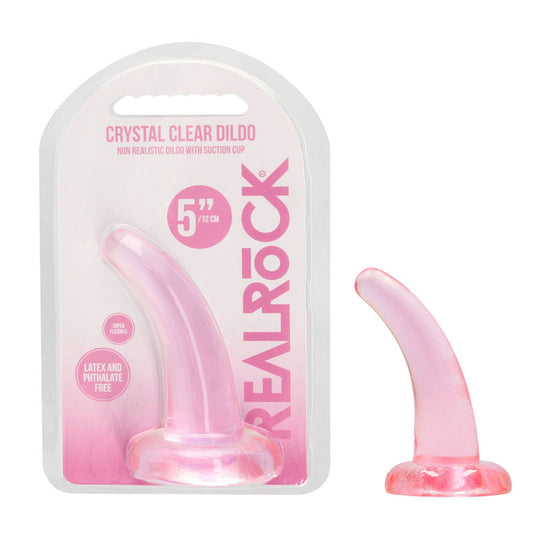 REALROCK Non Realistic Dildo With Suction Cup - 11.5 cm -  11.5 cm Curved Pegging Dong