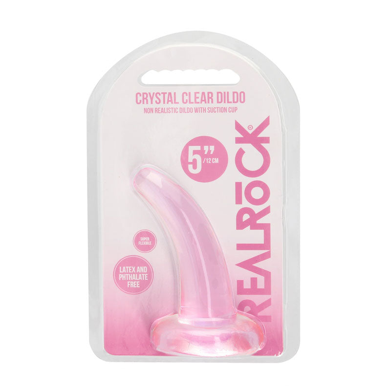 REALROCK Non Realistic Dildo With Suction Cup - 11.5 cm -  11.5 cm Curved Pegging Dong