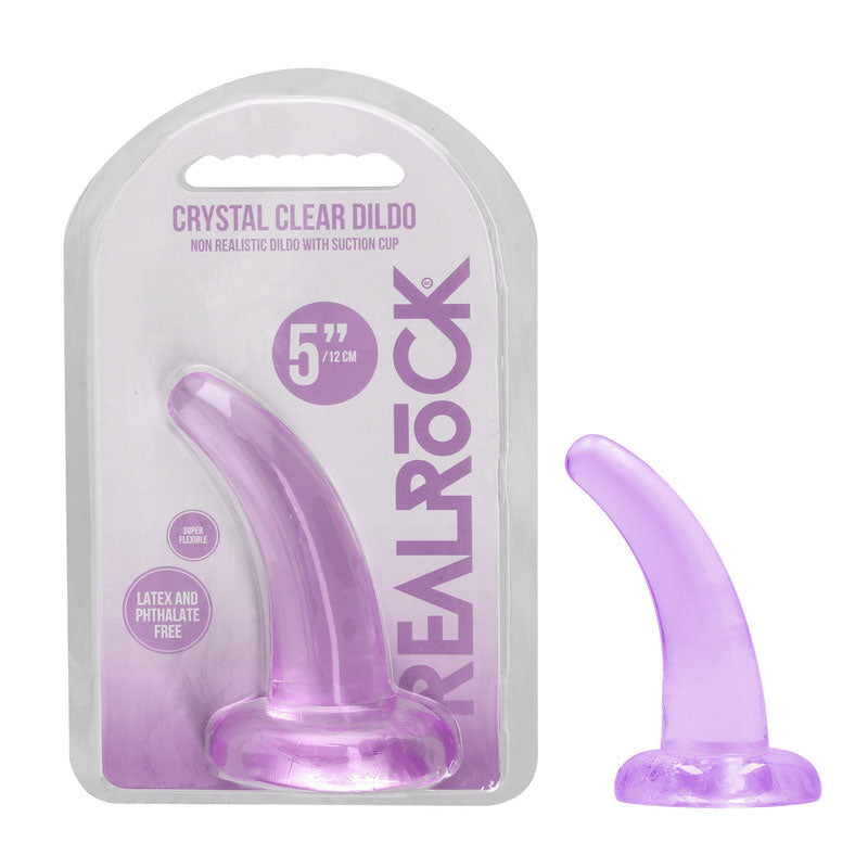 REALROCK Non Realistic Dildo With Suction Cup - 11.5 cm -  11.5 cm Curved Pegging Dong