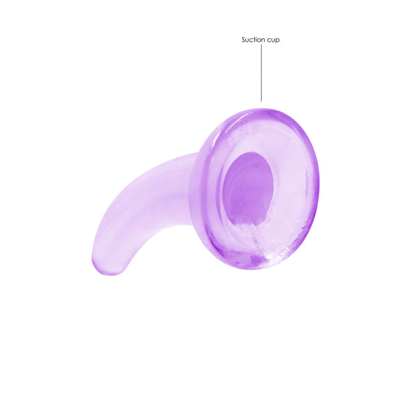REALROCK Non Realistic Dildo With Suction Cup - 11.5 cm -  11.5 cm Curved Pegging Dong