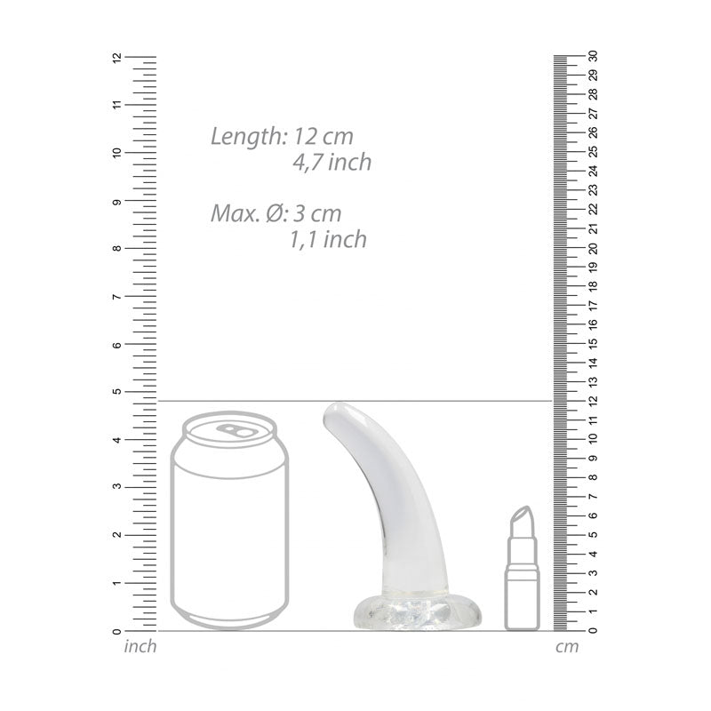 REALROCK Non Realistic Dildo With Suction Cup - 11.5 cm -  11.5 cm Curved Pegging Dong
