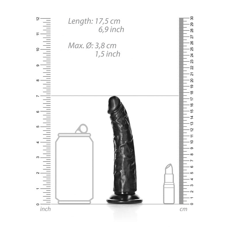 REALROCK Realistic Slim Dildo without Balls - 15.5 cm -  15.5 cm (6'') Dong