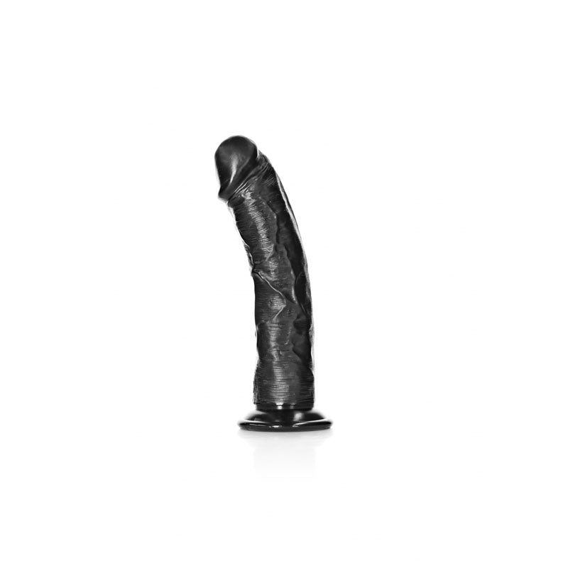 REALROCK Realistic Regular Curved Dildo with Suction Cup - 18 cm -  18 cm (7'') Dong