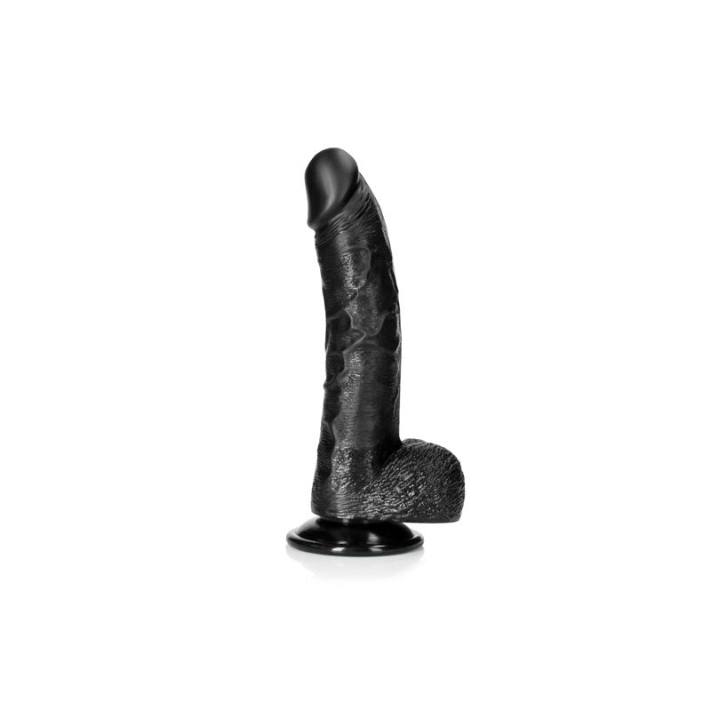 REALROCK Realistic Regular Curved Dong with Balls - 20.5 cm -  20.5 cm (8'') Dong