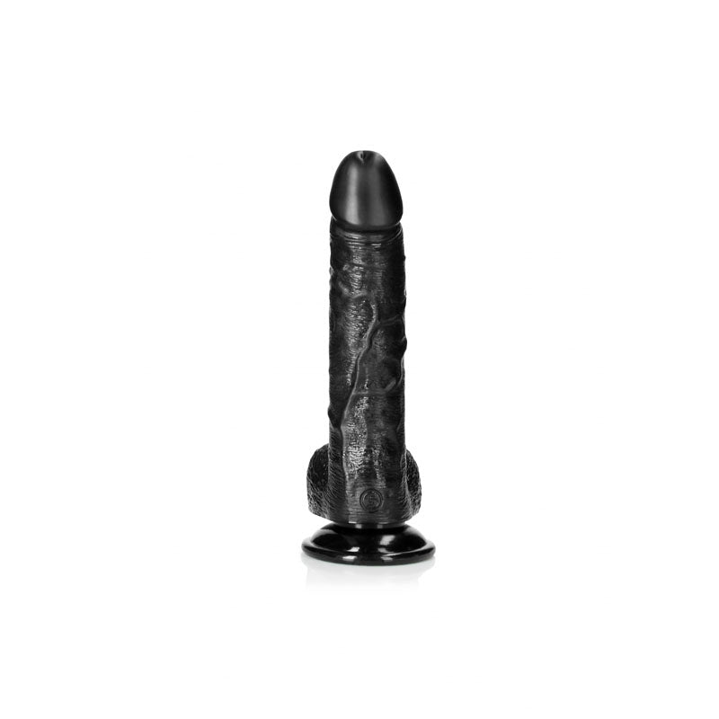 REALROCK Realistic Regular Curved Dong with Balls - 20.5 cm -  20.5 cm (8'') Dong