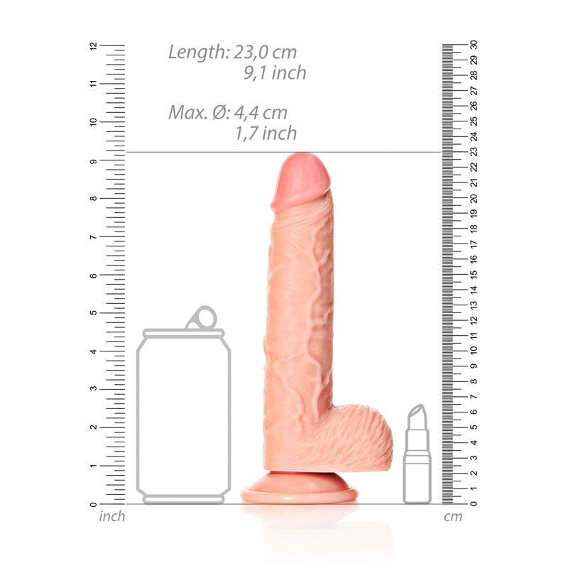 REALROCK Straight Realistic Dildo with Balls - 20.5 cm -  20.5 cm (8'') Dong