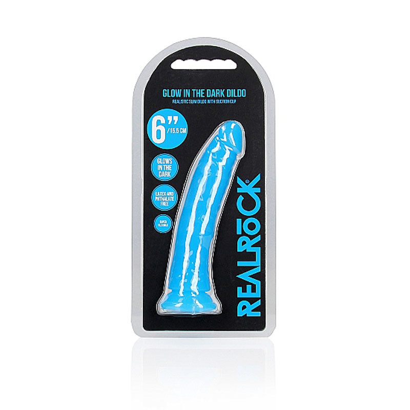 REALROCK 15.5 cm Slim Glow in the Dark Neon -  - Glow in Dark  15.5 cm (6'') Dong