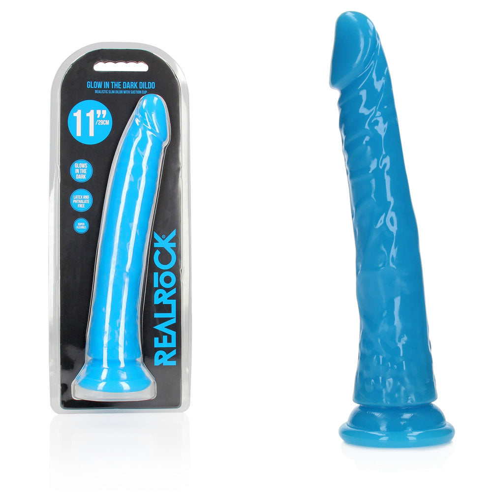 REALROCK 29 cm Slim Glow in the Dark Neon -  - Glow in Dark  29 cm (11'') Dong