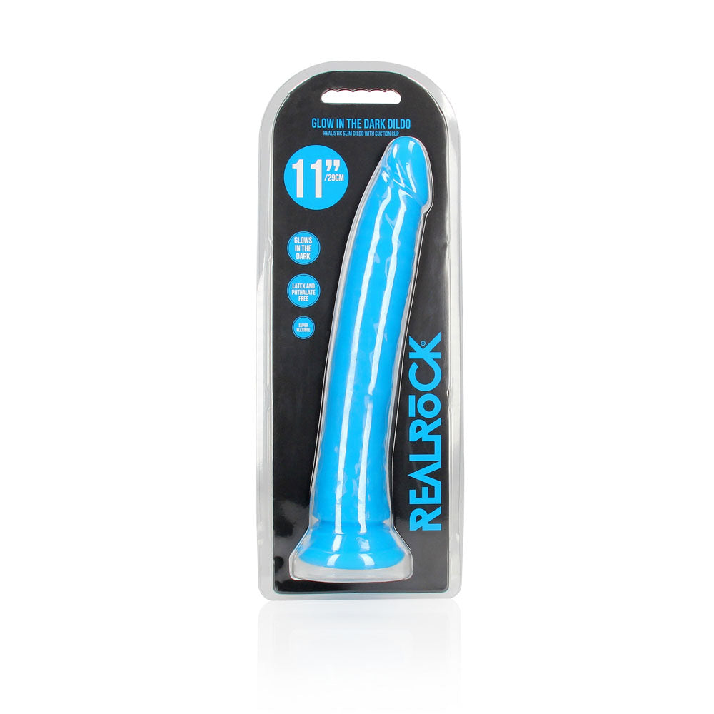 REALROCK 29 cm Slim Glow in the Dark Neon -  - Glow in Dark  29 cm (11'') Dong