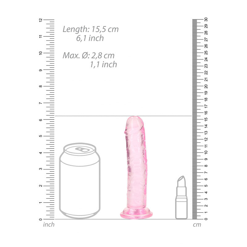 REALROCK 15.5 cm Straight Dildo -  -  15.5 cm (6'') Dong