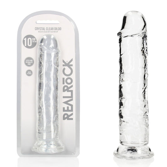 REALROCK 28 cm Straight Dildo - Transparent -  28 cm (10'') Dong
