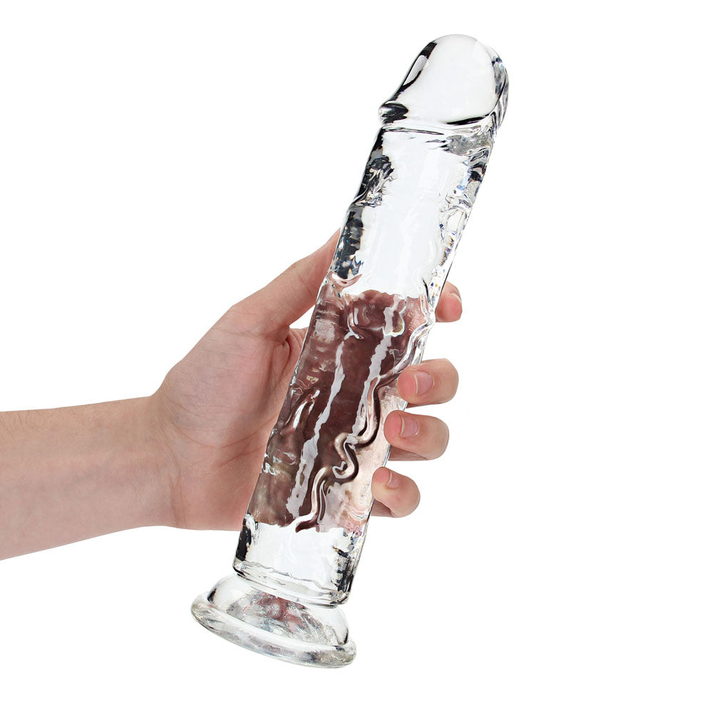 REALROCK 28 cm Straight Dildo - Transparent -  28 cm (10'') Dong
