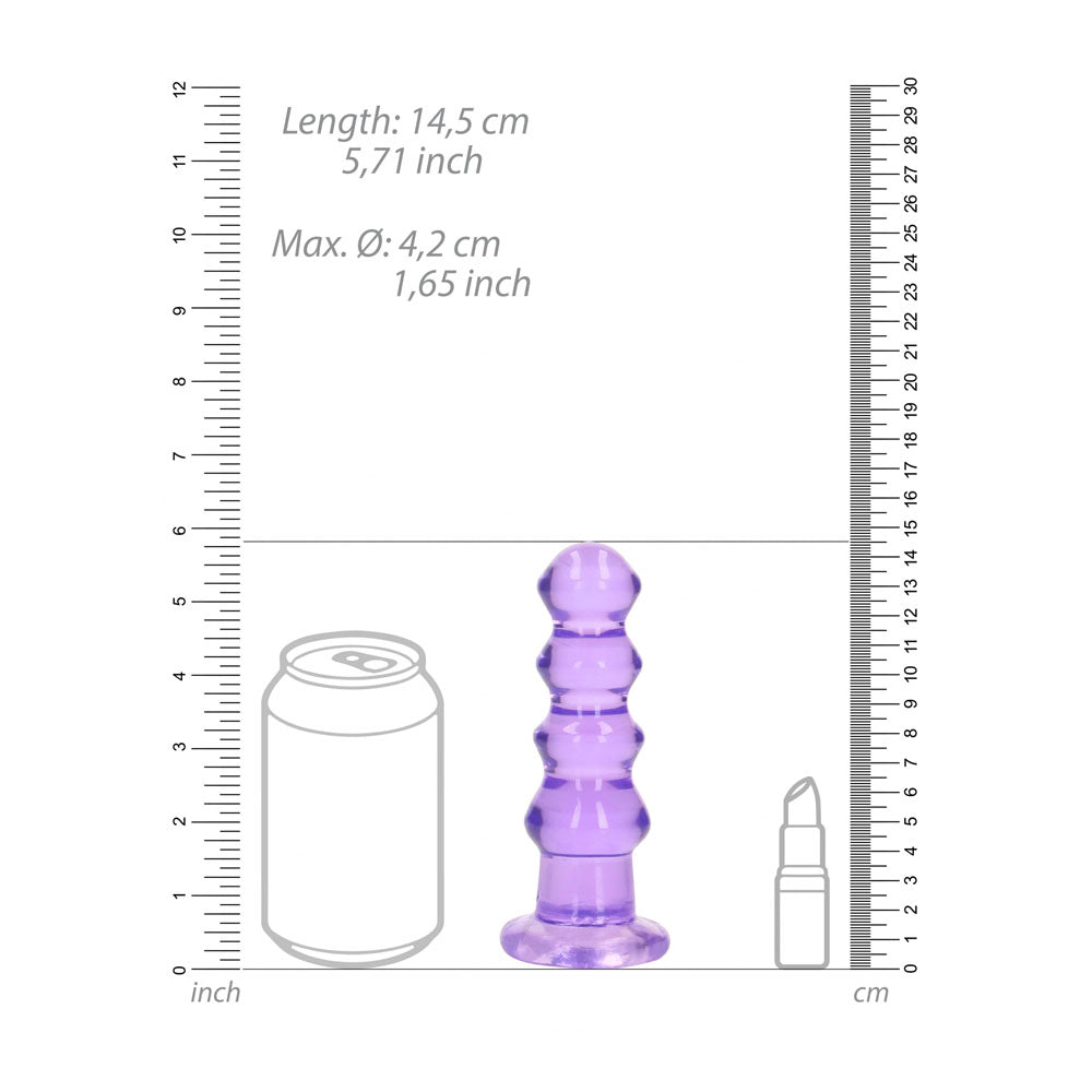 REALROCK 14 cm Curvy Anal Plug -  -  14 cm (4.5'') Butt Plug