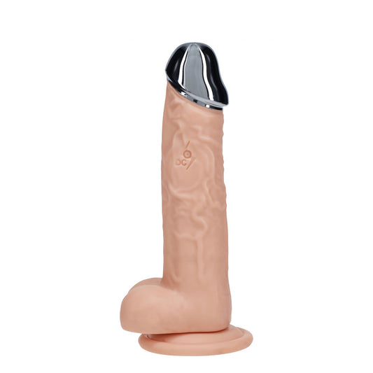 REALROCK Metal Head 7'' Rechargeable Dildo -  -  19 cm USB Rechargeable Vibrating Dildo with Metal Head and Wireless Remote