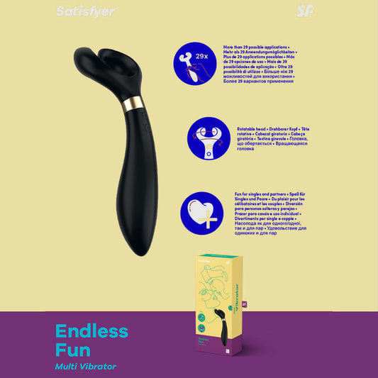 Satisfyer Endless Fun -  23.5 cm USB Rechargeable Stimulator