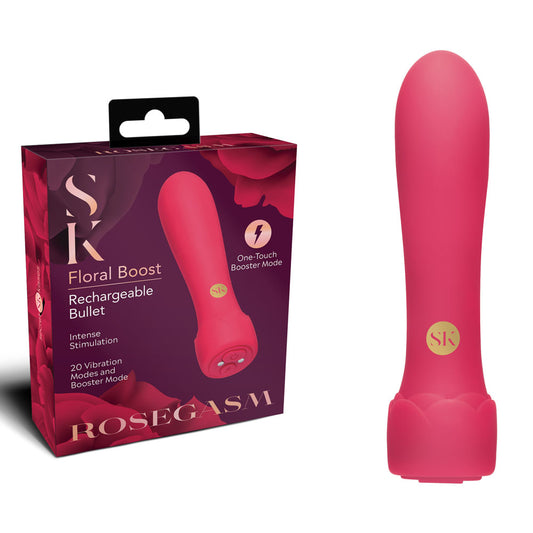 Secret Kisses ROSEGASM Floral Boost Bullet -  10.8 cm USB Rechargeable Bullet