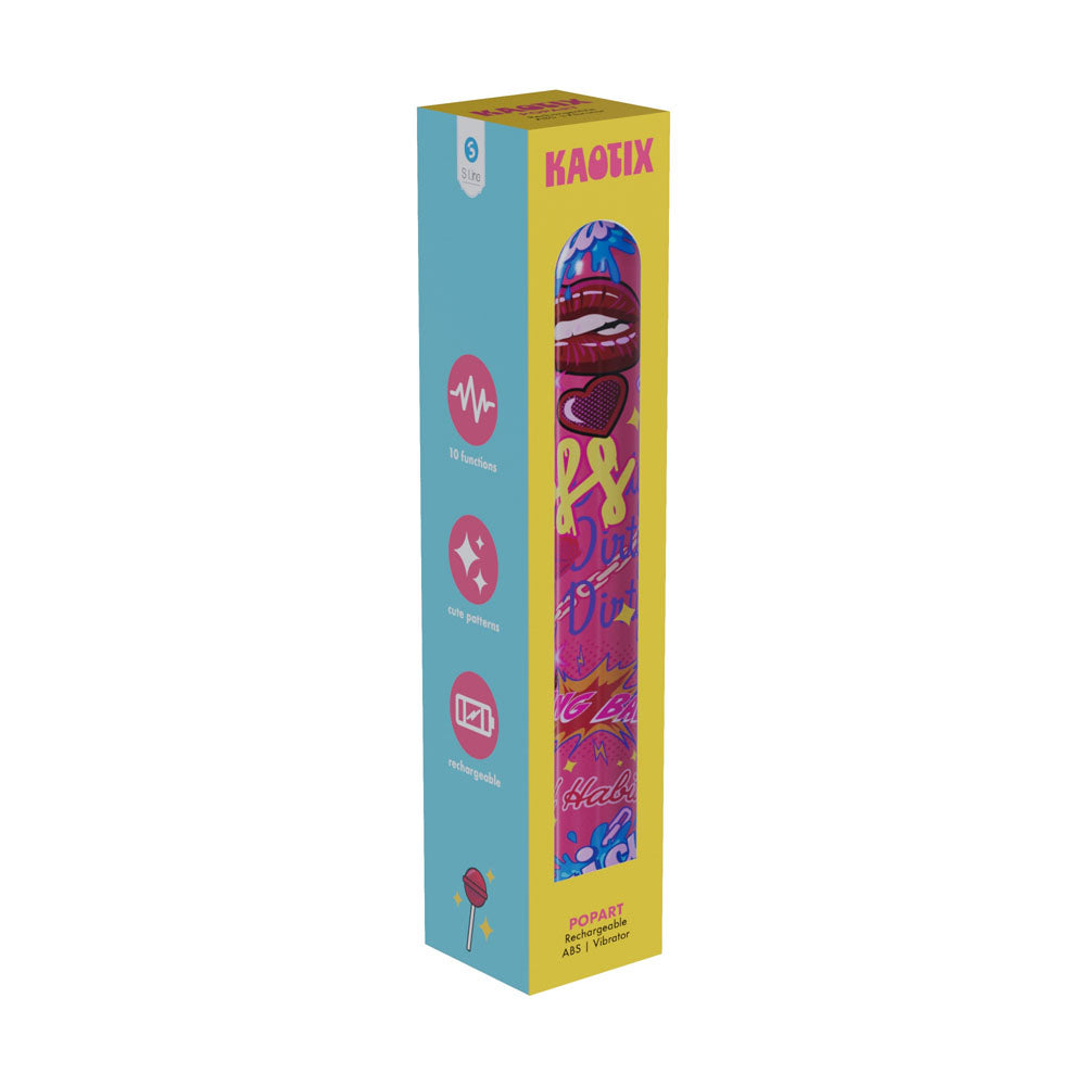 S-LINE Kaotix Pop Art -  17.8 cm USB Rechargeable Vibrator