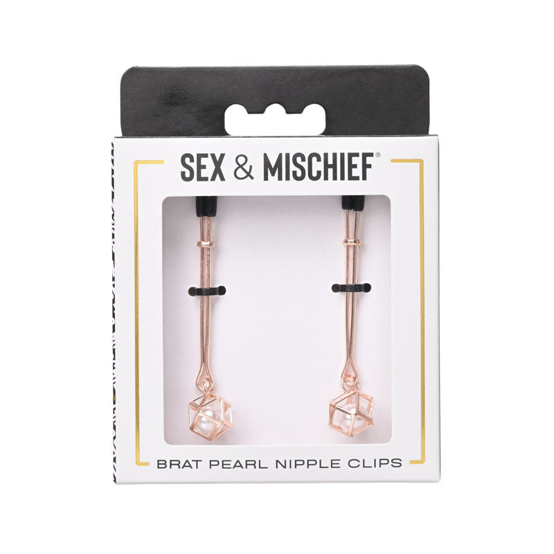 Sex & Mischief Brat Pearl Nipple Clips -  - Set of 2