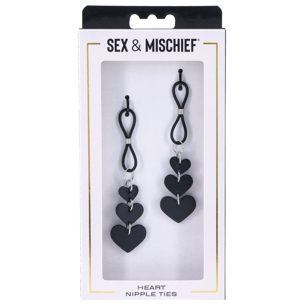 Sex & Mischief Heart Nipple Ties -  Nipple Restraints - Set of 2