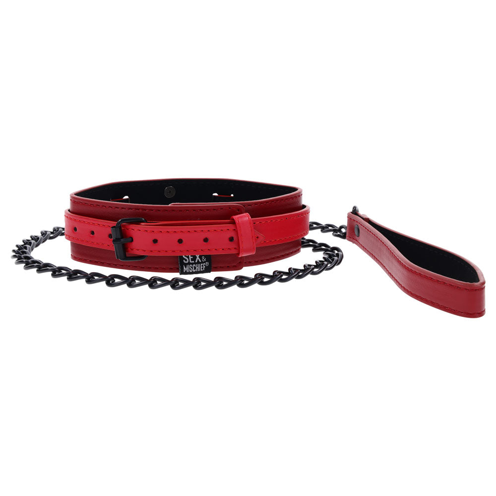 S&M Exs & Ohs Collar and Leash -  Neck Restraint