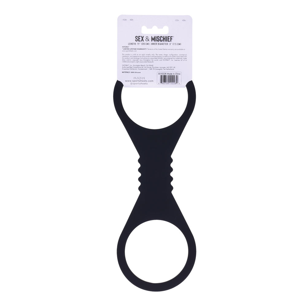 Sex & Mischief Shadow Large Silicone Cuffs -  Large Restraints