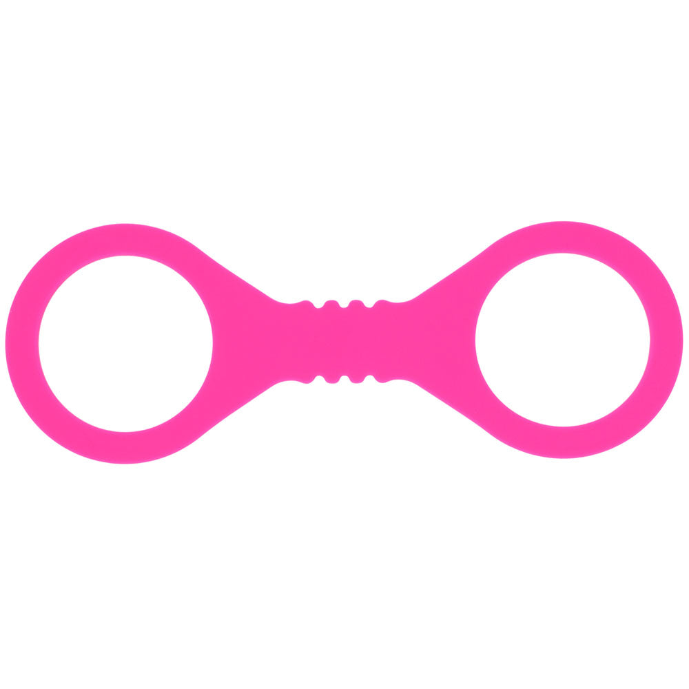 Sex & Mischief Small Hot  Silicone Cuffs - Hot  Small Restraints