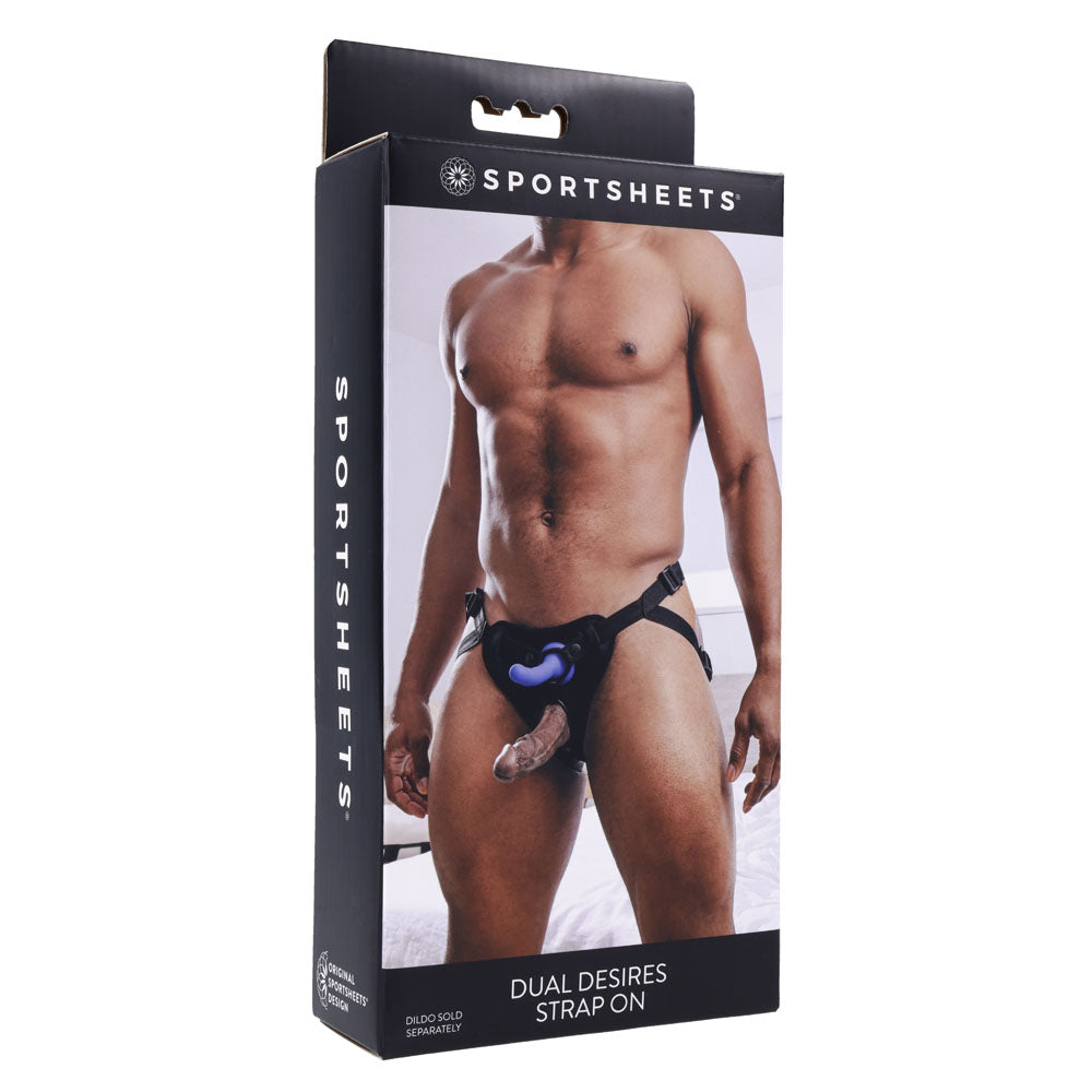 SPORTSHEETS Dual Desires Strap On -  Adjustable Strap-On Harness (No Probe Included)