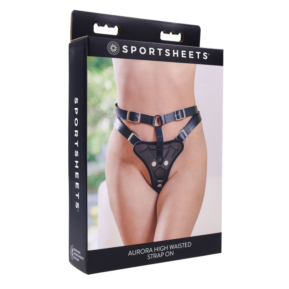 SPORTSHEETS Aurora High Waisted Strap On -  Adjustable Strap-On Harness (No Probe Included)