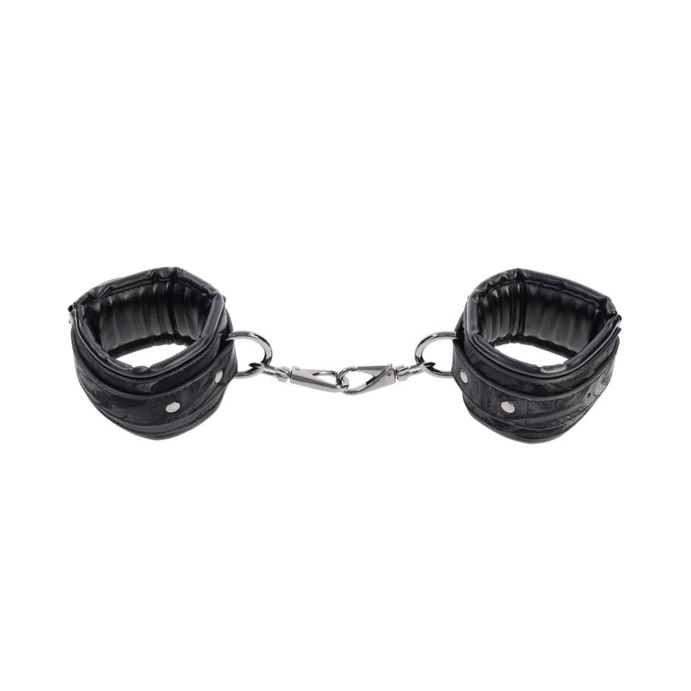SPORTSHEETS Velvet Noir Handcuffs -  Adjustable Cuff Restraints