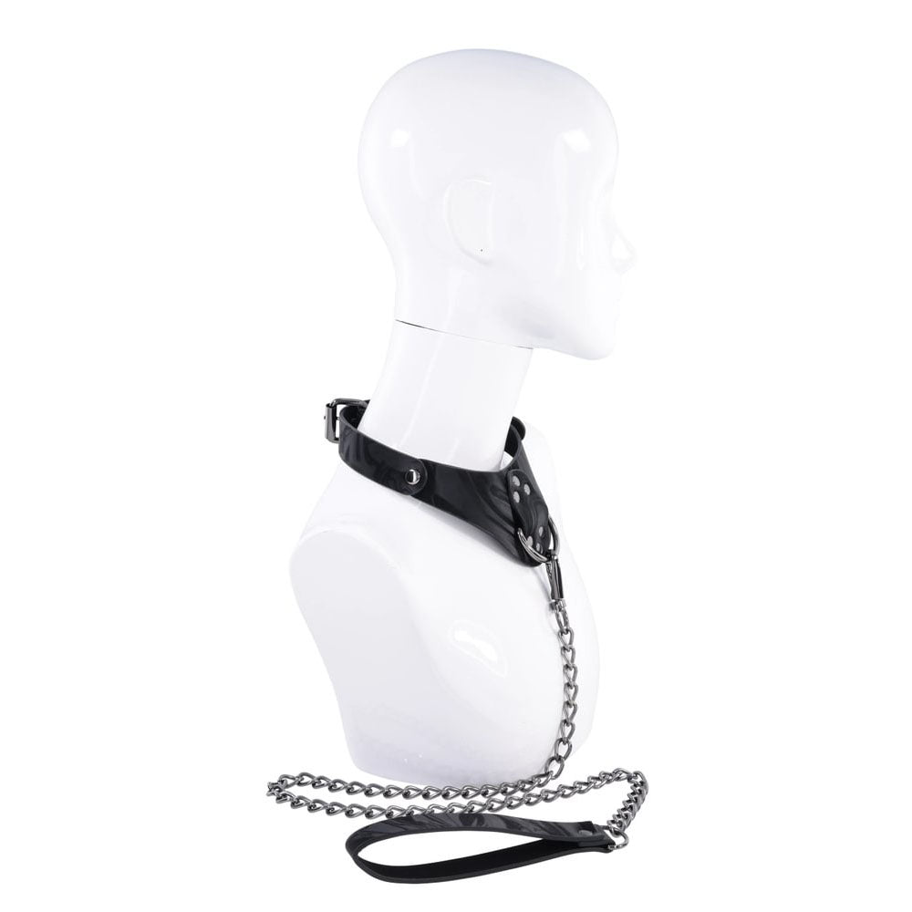 SPORTSHEETS Velvet Noir Collar & Leash -  Restraint & Leash