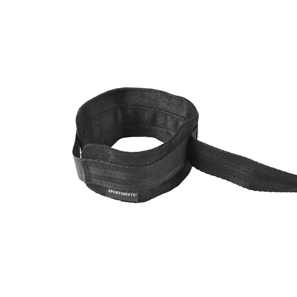 SPORTSHEETS Velvet Noir Adjustable Hog Tie & Cuff Set -  Restraints