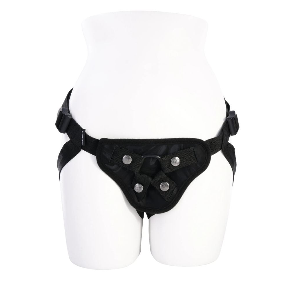 SPORTSHEETS Velvet Noir Strap On -  Adjustable Strap-On Harness (No Probe Included)