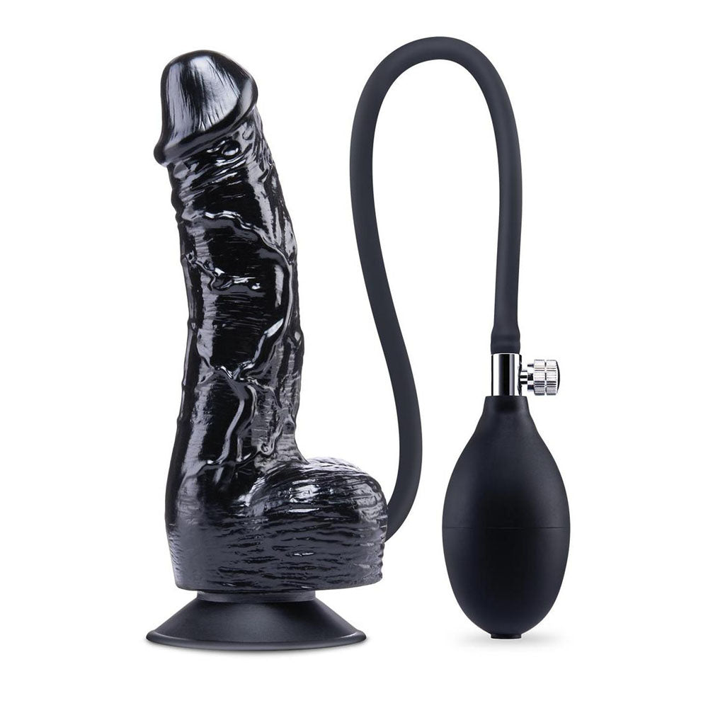 Size Up 6 Inch Inflatable Dildo with Balls -  17.8 cm Inflatable Dong