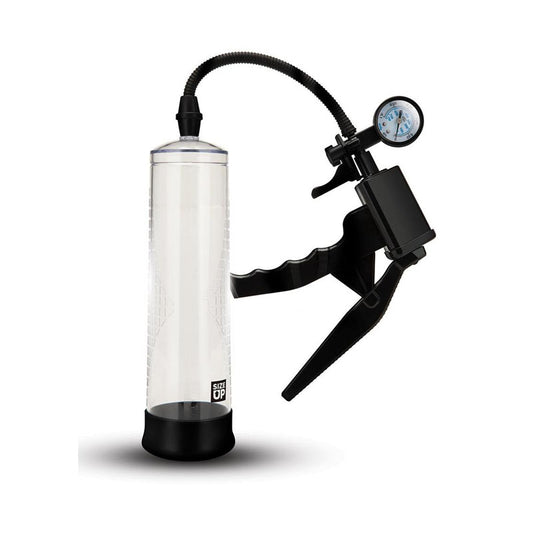 Size Up Ergonomic Trigger Penis Pump with Pressure Gauge -  Penis Pump